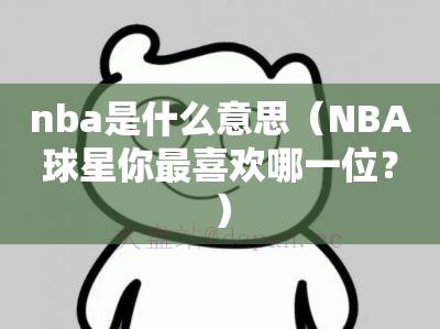 nba是什么意思（NBA球星你最喜欢哪一位？）-记录号