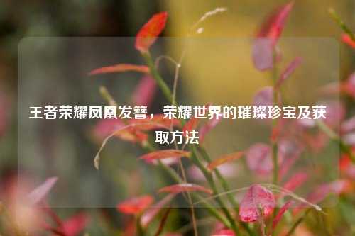 王者荣耀凤凰发簪，荣耀世界的璀璨珍宝及获取方法
