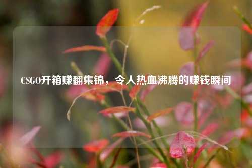 CSGO开箱赚翻集锦,令人热血沸腾的赚钱瞬间