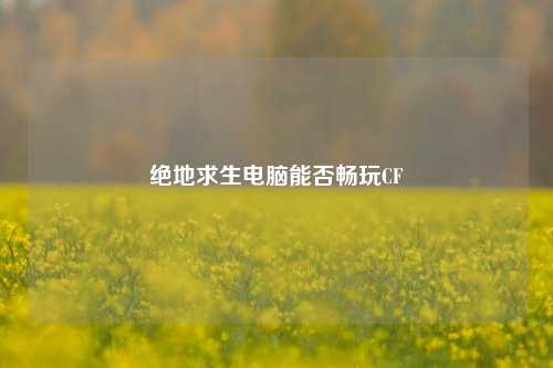 绝地求生电脑能否畅玩CF