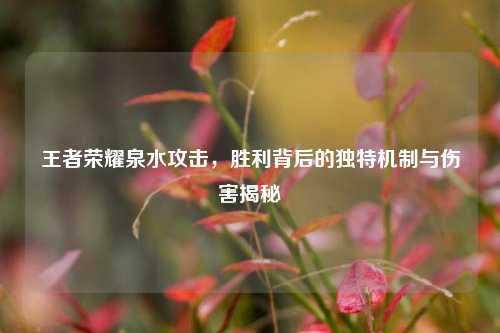 王者荣耀泉水攻击,胜利背后的独特机制与伤害揭秘