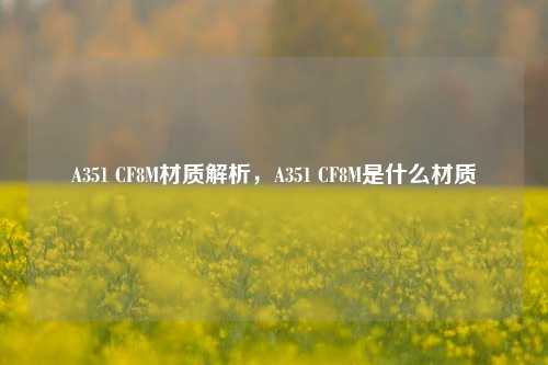 A351 CF8M材质解析，A351 CF8M是什么材质