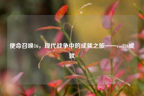 使命召唤16，现代战争中的成就之旅——cod16成就
