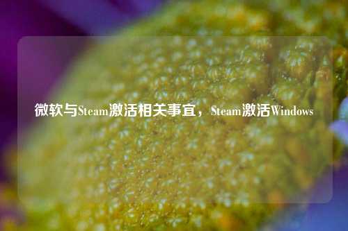 微软与Steam激活相关事宜,Steam激活Windows