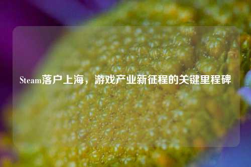 Steam落户上海，游戏产业新征程的关键里程碑