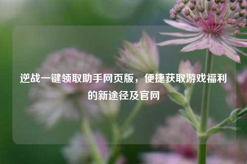 逆战一键领取助手网页版，便捷获取游戏福利的新途径及官网