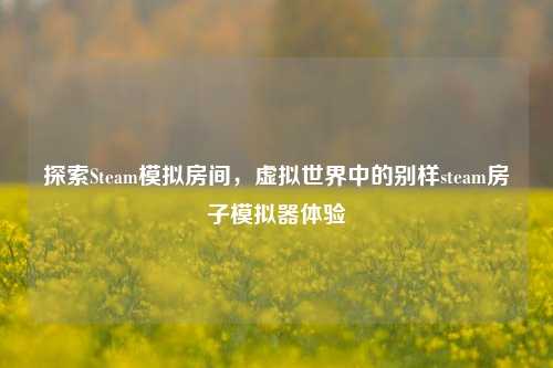 探索Steam模拟房间，虚拟世界中的别样steam房子模拟器体验