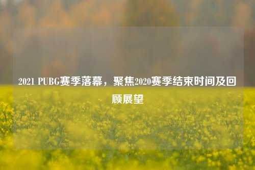 2021 PUBG赛季落幕，聚焦2020赛季结束时间及回顾展望