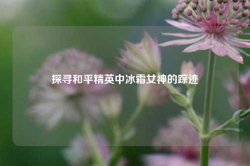 探寻和平精英中冰霜女神的踪迹