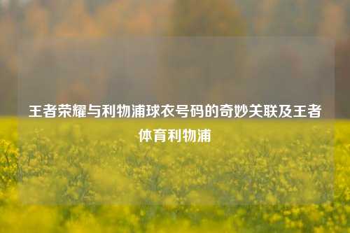 王者荣耀与利物浦球衣号码的奇妙关联及王者体育利物浦