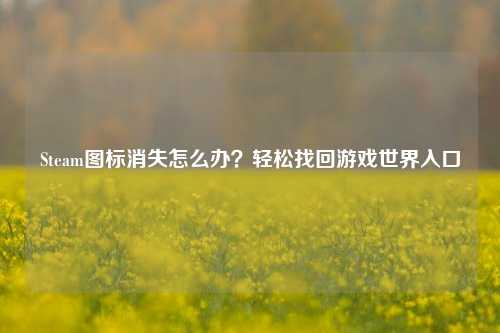 Steam图标消失怎么办？轻松找回游戏世界入口