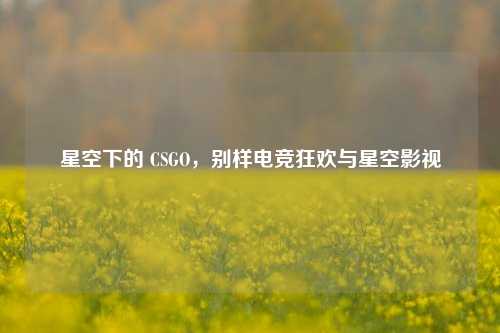 星空下的 CSGO，别样电竞狂欢与星空影视