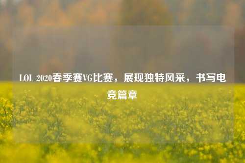 LOL 2020春季赛VG比赛,展现独特风采,书写电竞篇章
