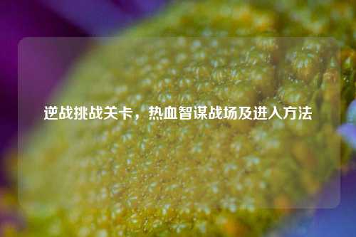 逆战挑战关卡，热血智谋战场及进入方法