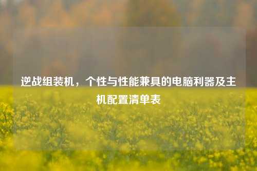 逆战组装机，个性与性能兼具的电脑利器及主机配置清单表