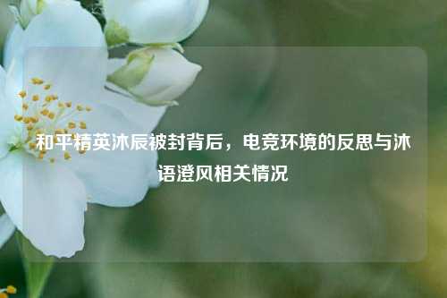 和平精英沐辰被封背后，电竞环境的反思与沐语澄风相关情况
