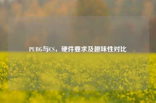 PUBG与CS，硬件要求及趣味性对比