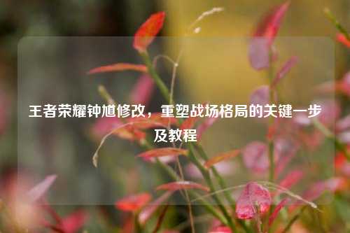 王者荣耀钟馗修改，重塑战场格局的关键一步及教程