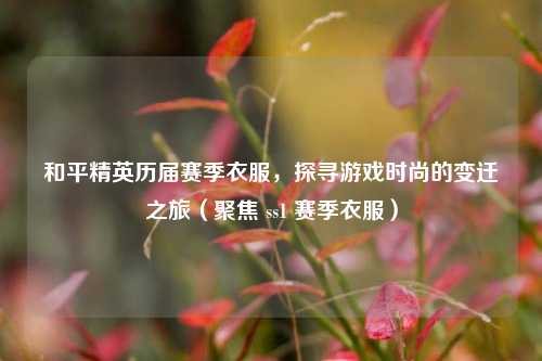 和平精英历届赛季衣服，探寻游戏时尚的变迁之旅（聚焦 ss1 赛季衣服）
