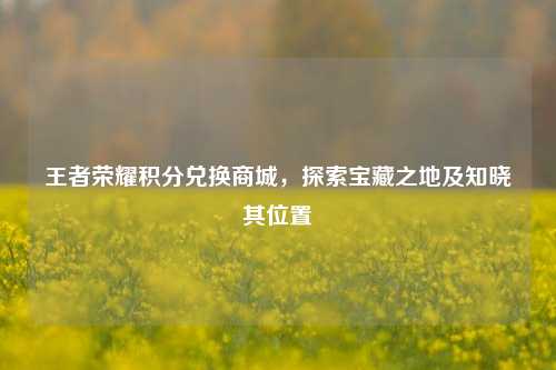 王者荣耀积分兑换商城，探索宝藏之地及知晓其位置