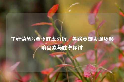 王者荣耀S7赛季胜率分析,各路英雄表现及影响因素与胜率探讨