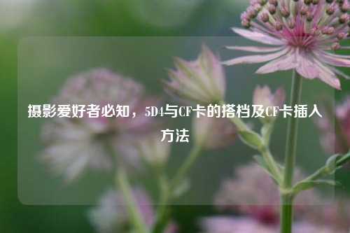 摄影爱好者必知，5D4与CF卡的搭档及CF卡插入方法