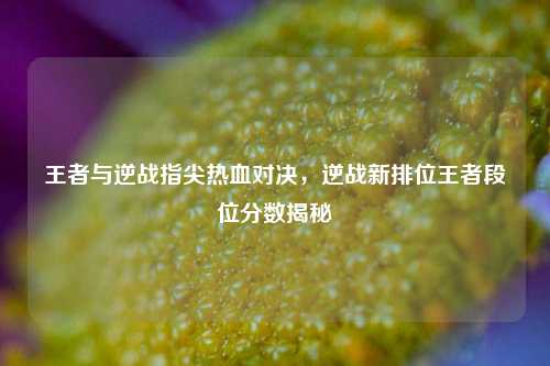 王者与逆战指尖热血对决，逆战新排位王者段位分数揭秘