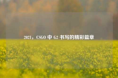 2021，CSGO 中 G2 书写的精彩篇章