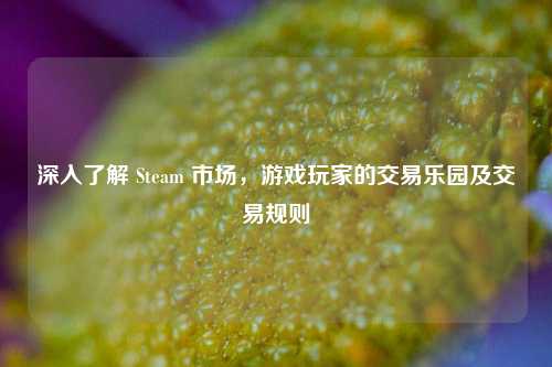 深入了解 Steam 市场，游戏玩家的交易乐园及交易规则