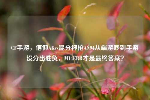 CF手游,信仰AKvs混分神枪AN94从端游吵到手游没分出胜负,M14EBR才是最终答案?