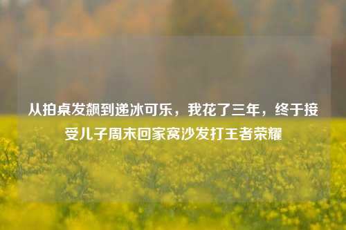 从拍桌发飙到递冰可乐,我花了三年,终于接受儿子周末回家窝沙发打王者荣耀