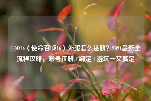 COD16（使命召唤16）外服怎么注册？2024最新全流程攻略，账号注册+绑定+避坑一文搞定
