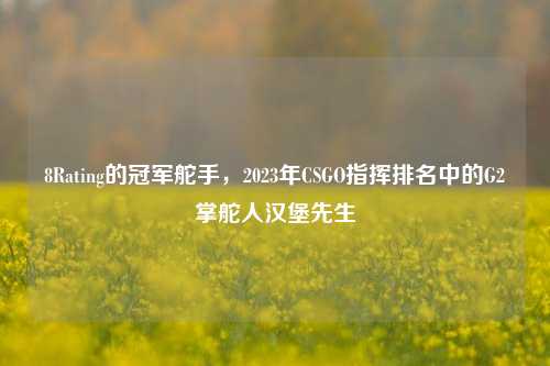 8Rating的冠军舵手，2023年CSGO指挥排名中的G2掌舵人汉堡先生