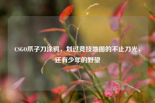 CSGO爪子刀涂鸦,划过竞技地图的不止刀光,还有少年的野望
