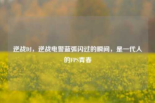 逆战DJ，逆战电警蓝弧闪过的瞬间，是一代人的FPS青春