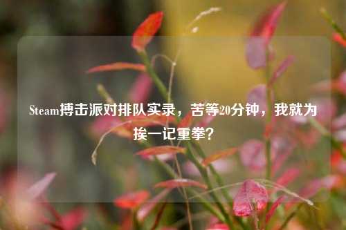 Steam搏击派对排队实录，苦等20分钟，我就为挨一记重拳？