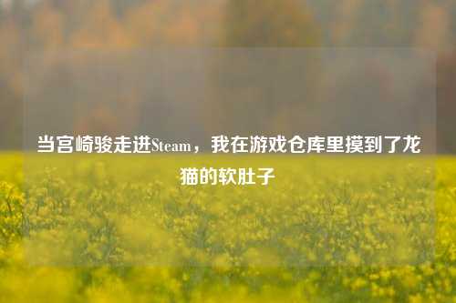 当宫崎骏走进Steam，我在游戏仓库里摸到了龙猫的软肚子