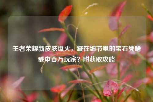 王者荣耀新皮肤爆火，藏在细节里的宝石凭啥戳中百万玩家？附获取攻略