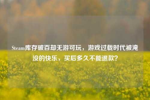 Steam库存破百却无游可玩，游戏过载时代被淹没的快乐，买后多久不能退款？