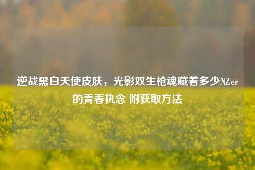 逆战黑白天使皮肤，光影双生枪魂藏着多少NZer的青春执念 附获取方法