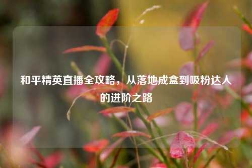 和平精英直播全攻略，从落地成盒到吸粉达人的进阶之路