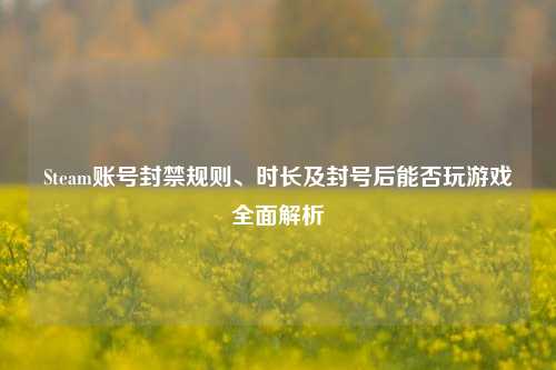 Steam账号封禁规则、时长及封号后能否玩游戏全面解析