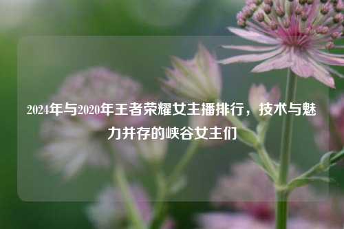 2024年与2020年王者荣耀女主播排行，技术与魅力并存的峡谷女主们