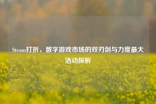 Steam打折，数字游戏市场的双刃剑与力度最大活动探析