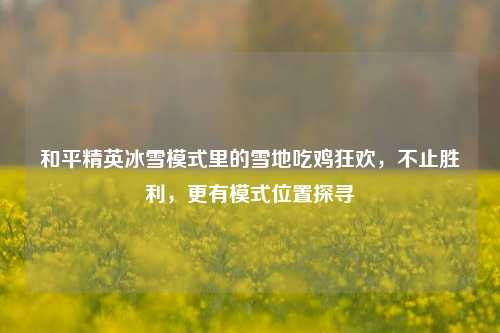 和平精英冰雪模式里的雪地吃鸡狂欢，不止胜利，更有模式位置探寻