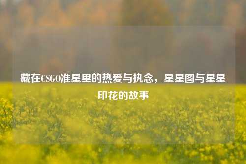 藏在CSGO准星里的热爱与执念，星星图与星星印花的故事