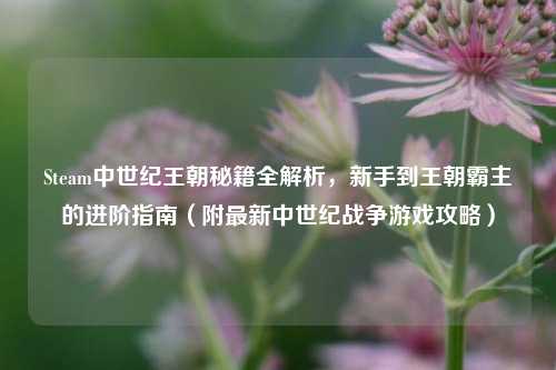 Steam中世纪王朝秘籍全解析，新手到王朝霸主的进阶指南（附最新中世纪战争游戏攻略）