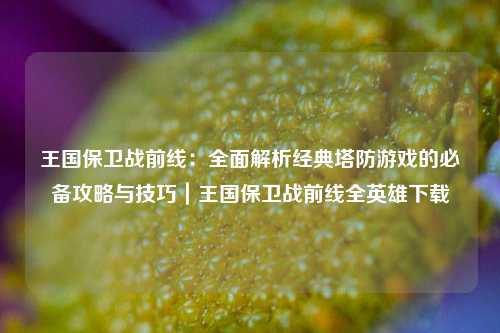 王国保卫战前线：全面解析经典塔防游戏的必备攻略与技巧｜王国保卫战前线全英雄下载